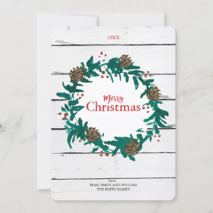 Traditionell julkrans med Pineconcards Card Julkort