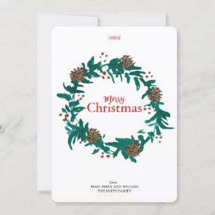 Traditionell julkrans med Pineconcards Card Julkort