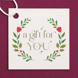 Traditionell julkransgåva gåvor etiketter