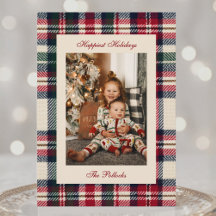 Traditionell julplaid Nostalgisk Tartan Foto