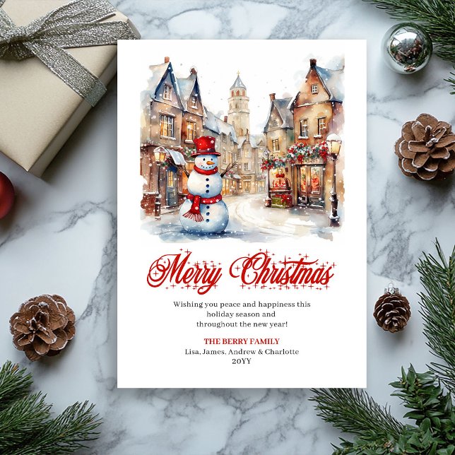 Traditionell julscen välkomstkort julkort (Traditional Christmas scene greeting card

)