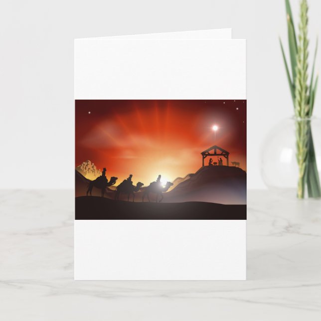 Traditionell jultomativitetsscen helgkort (Framsida)