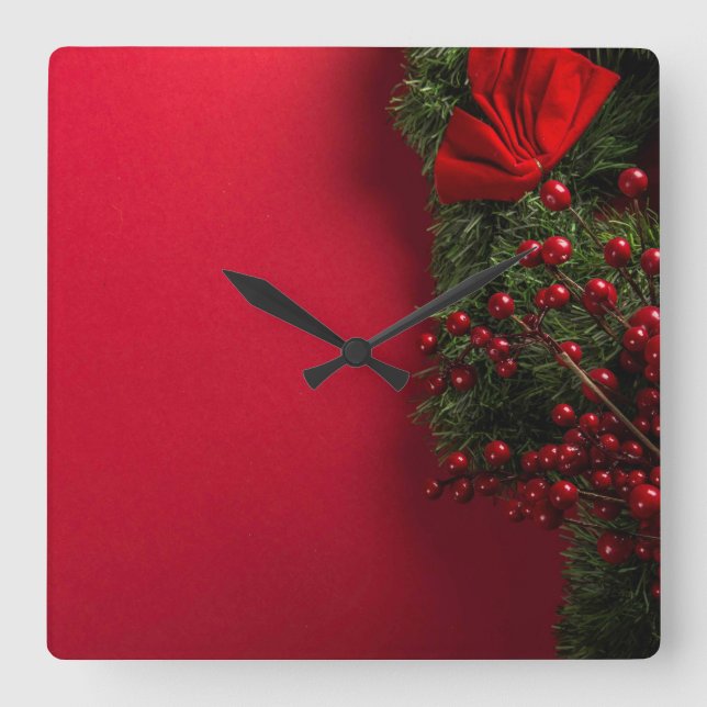 traditionell jultomte fyrkantig klocka (Framsida)