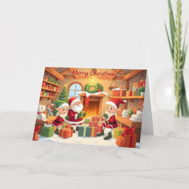 Traditionell jultomteworkshop kort