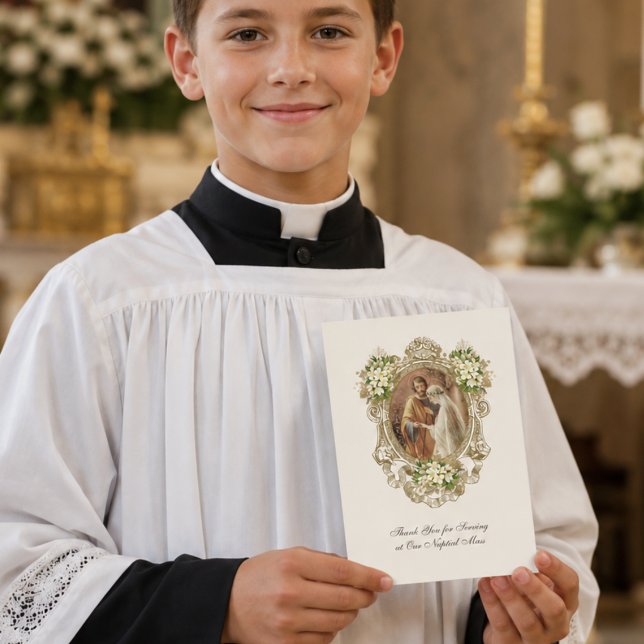 Traditionell katolsk altartjänare för vigsel kort (Skapare uppladdad)