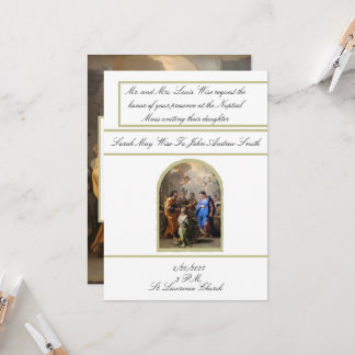 Traditionell katolsk bröllopsinbjudan Maria Inbjudningar