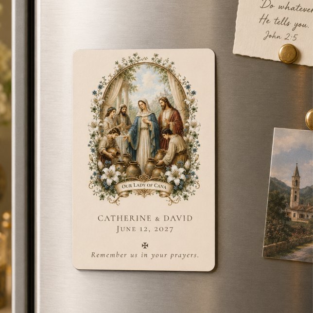Traditionell katolsk bröllopspresent från Cana Magnet (Skapare uppladdad)