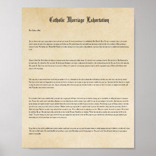 Traditionell katolsk Giftermål-reklam Poster