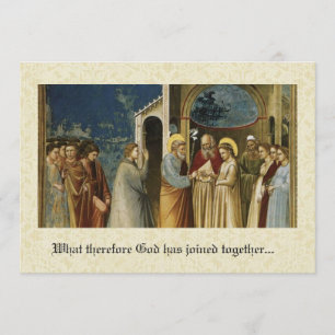 Traditionell katolsk inbjudan till kristet bröllop