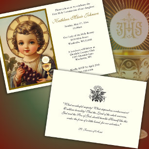 Traditionell katolsk Jesus första gemenskap Inbjudningar