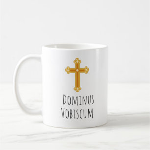 Traditionell katolsk latinsk massa Dominus Vobiscu Kaffemugg