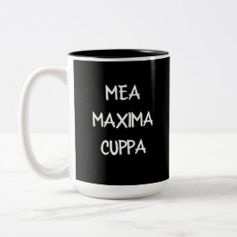 Traditionell katolsk latinsk mea Maxima Cuppa 2- Två-Tonad Mugg
