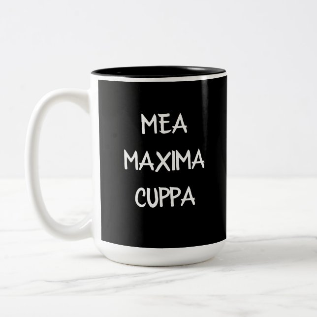 Traditionell katolsk latinsk mea Maxima Cuppa 2- Två-Tonad Mugg (Vänster)