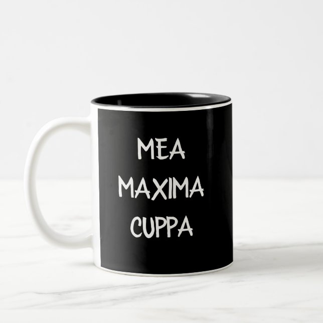 Traditionell katolsk latinsk mea Maxima Cuppa Två-Tonad Mugg (Vänster)