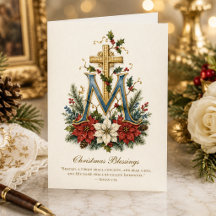 Traditionell katolsk marianmonogram skrift