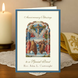 Traditionell katolsk prästjubileumsvigning kort