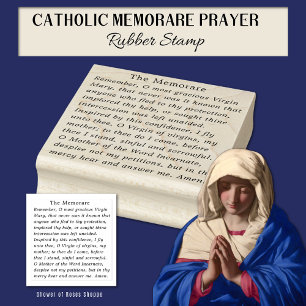 Traditionell katolsk Prayer Virgin Mary Memorare Stämpel