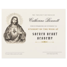 Traditionell katolsk Sacred Heart Studentutmärkels