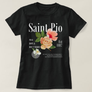 Traditionell katolsk shirt, Saint Pio Bible Verse T Shirt