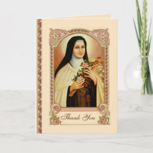 Traditionell katolsk St. Therese-Tack Kort