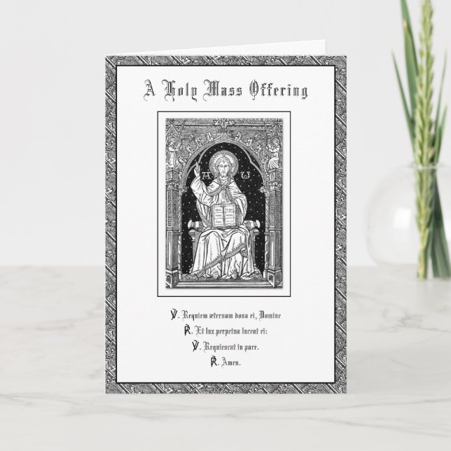 Traditionell katolsk sympatimassa som ger Jesus Kort (Framsida)
