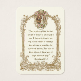 Traditionell katolsk vigselkort visitkort