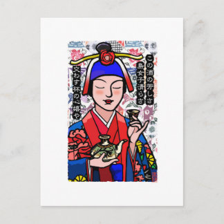 Traditionell Kimono Okinawa Digital Art Japan Vykort