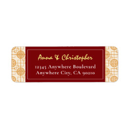 Traditionell kinesisk bröllop auspicious peranakan returadress etikett