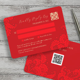 Traditionell kinesisk Bröllop OSA med QR-kod