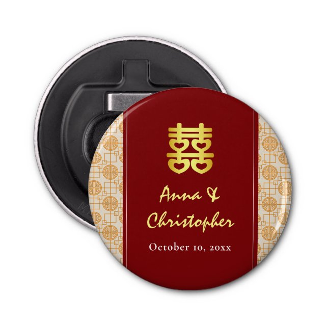 Traditionell kinesisk bröllop peranakan flasköppnare (Framsidan)