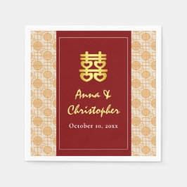 Traditionell kinesisk bröllop peranakan pappersservett