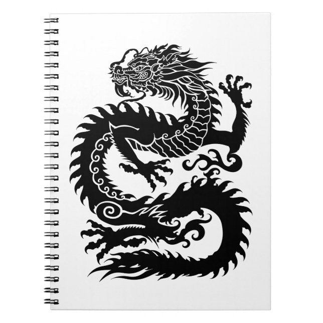 Traditionell kinesisk drake anteckningsbok (Framsidan)