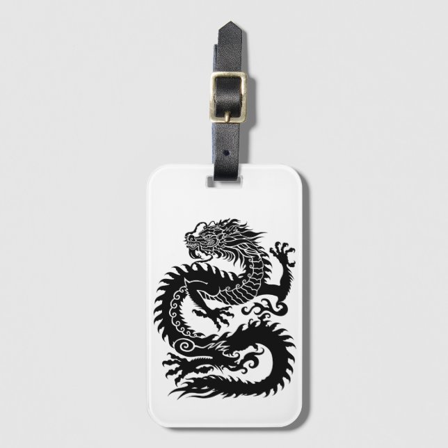 Traditionell kinesisk drake bagagebricka (Framsida vertikal)