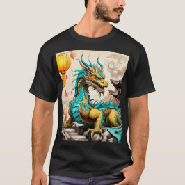 Traditionell kinesisk drake för kinesiska nyår t shirt