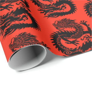 Traditionell kinesisk drake Svällning Papper Presentpapper