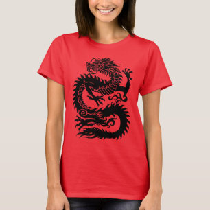 Traditionell kinesisk drake t shirt