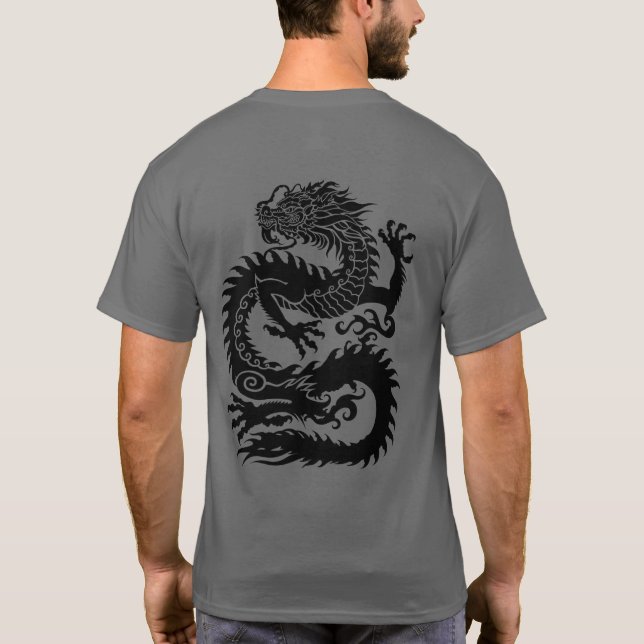 Traditionell kinesisk drake T-Shirt (Baksida)