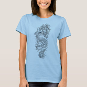 Traditionell kinesisk drake t shirt