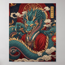Traditionell kinesisk drakposter