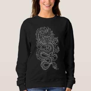 Traditionell kinesisk draksymbol för ström och str t shirt