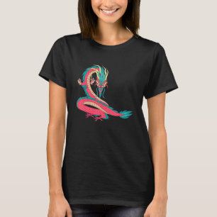Traditionell kinesisk draksymbol för ström och str t shirt