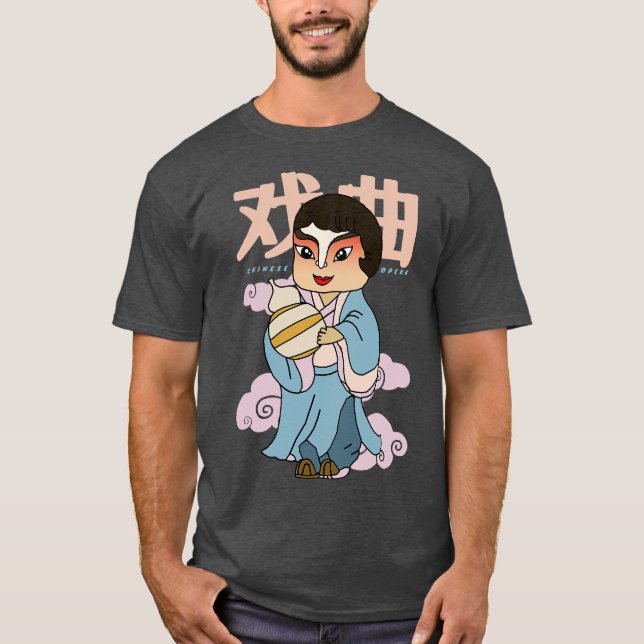 Traditionell kinesisk opera t shirt (Framsida)