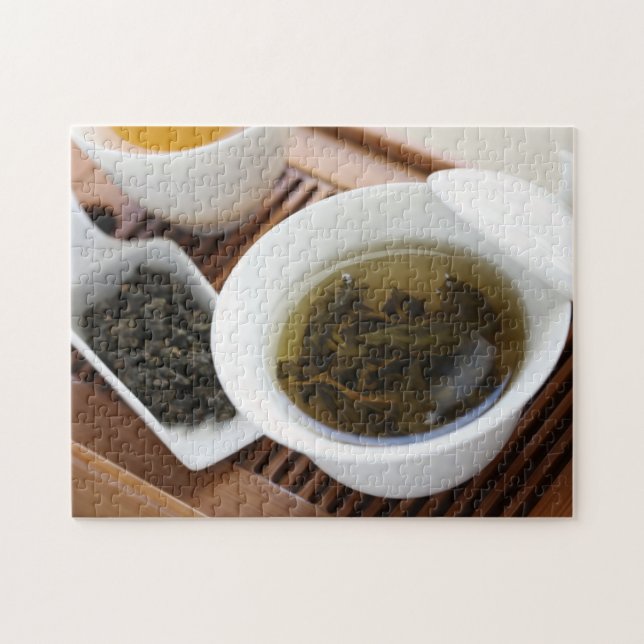 Traditionell kinesisk teaceremoni: oolongtea pussel (Horisontell)