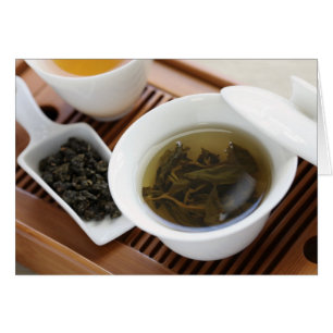 Traditionell kinesisk teceremoni: Oolong-te Hälsningskort