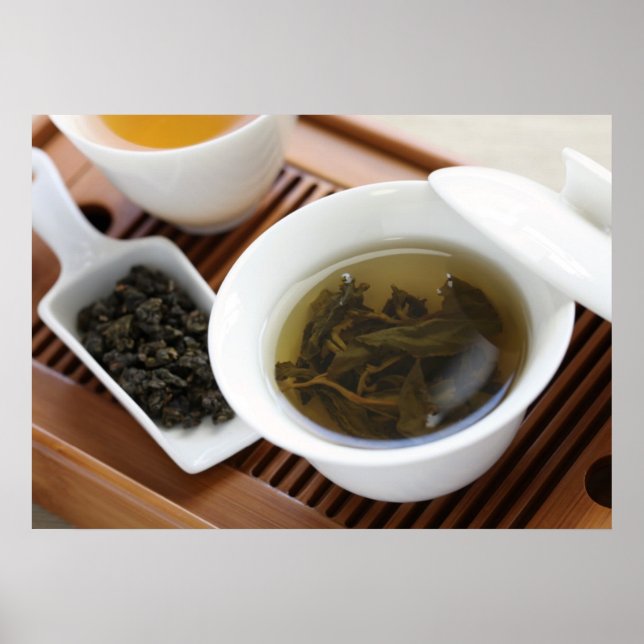 Traditionell kinesisk teceremoni: Oolong-te Poster (Framsidan)