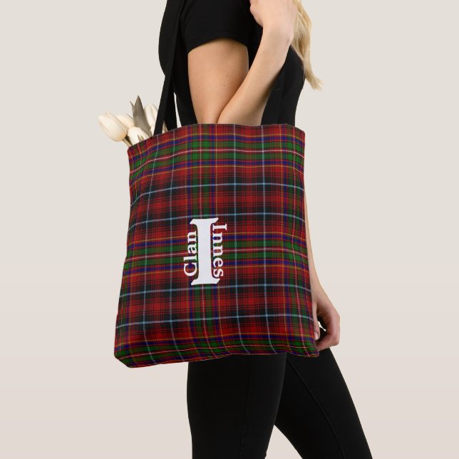 Traditionell klan Innes Tartan Plaid Tygkasse (Närbild)