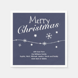 Traditionell - Klassisk blå - Julblöjor Pappersservett