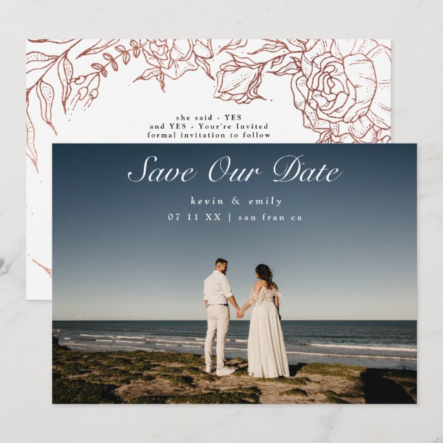 Traditionell klassisk fotopatandning av Eleganten  Spara Datumet (Fram/baksida)