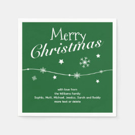 Traditionell - klassisk Grönt - julklackor Pappersservett