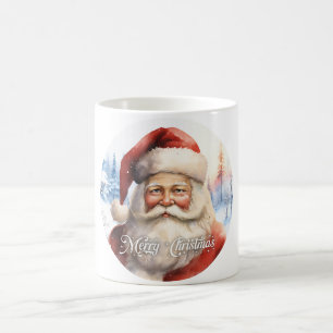 Traditionell klassisk illustration av tomtefar scr kaffemugg